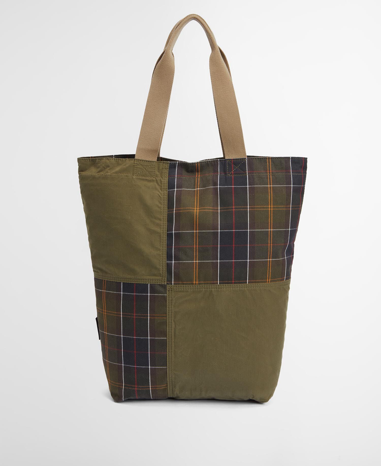 Barbour Transport Patchwork Tote Bag Dusky Green