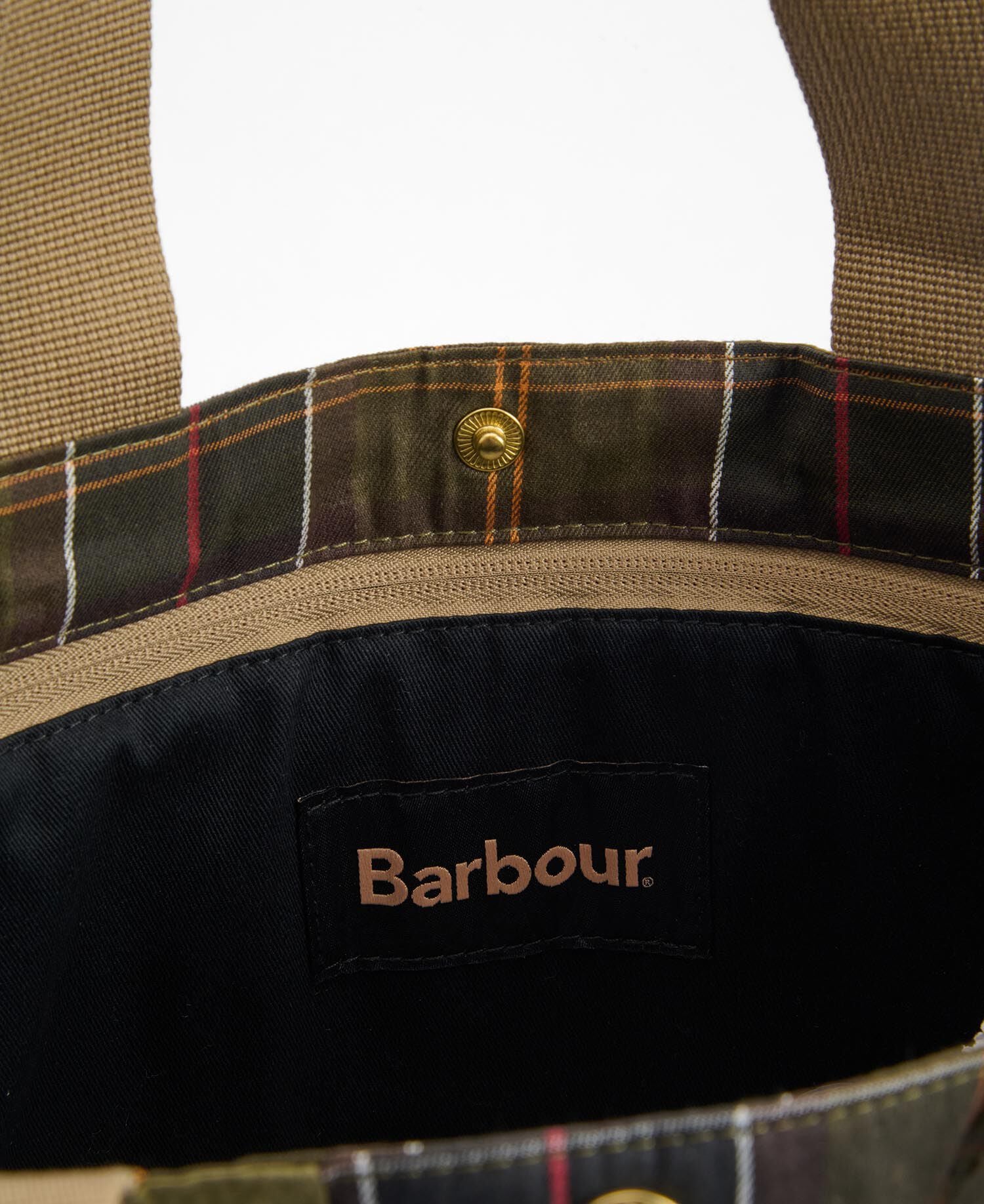 Barbour Transport Patchwork Tote Bag Dusky Green