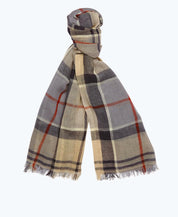 Barbour Welton Tartan Scarf Stone Dress Tartan