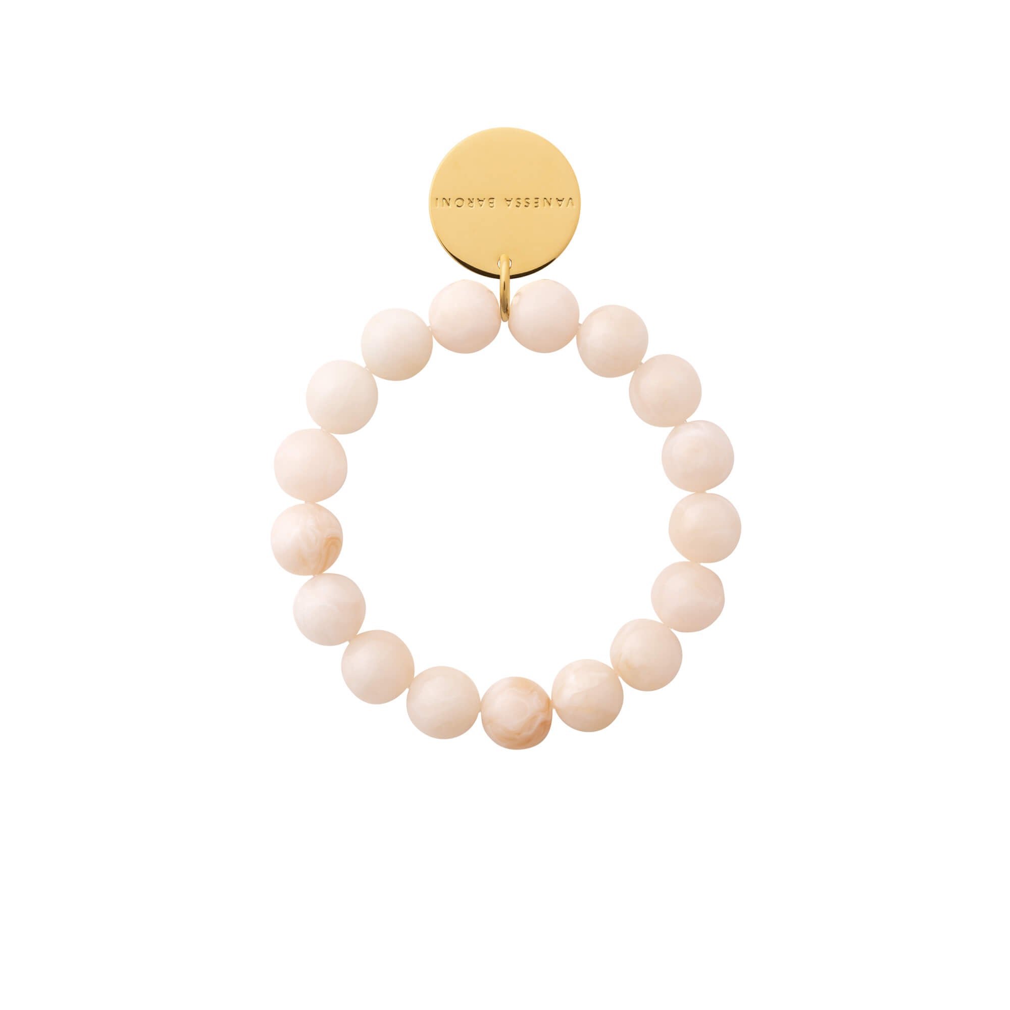 Vanessa Baroni Mini Beads Flex Bracelet, Latte Marble