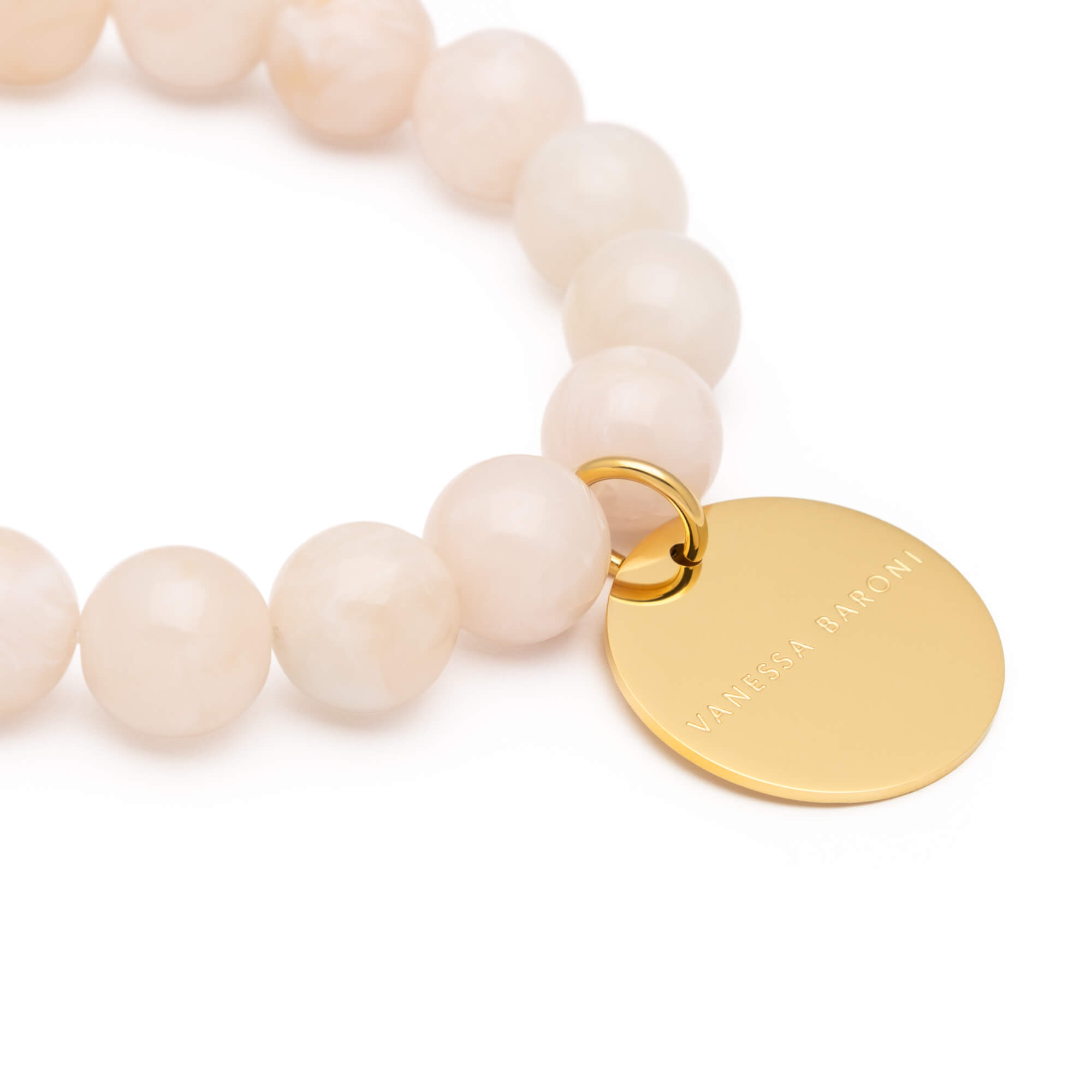 Vanessa Baroni Mini Beads Flex Bracelet, Latte Marble
