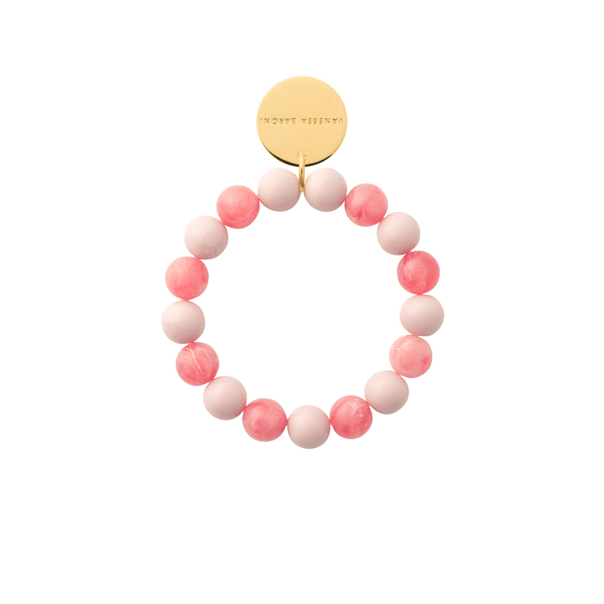 MINI BEADS FLEX BRACELET LIGHT ROSE- WATERMELON
