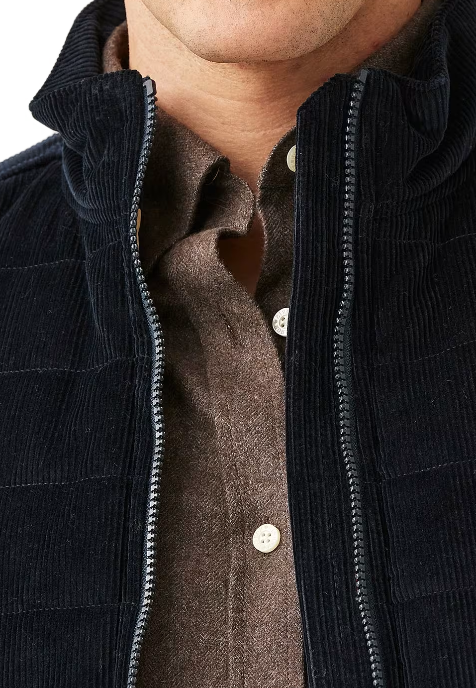 TED QUILTED CORD VEST