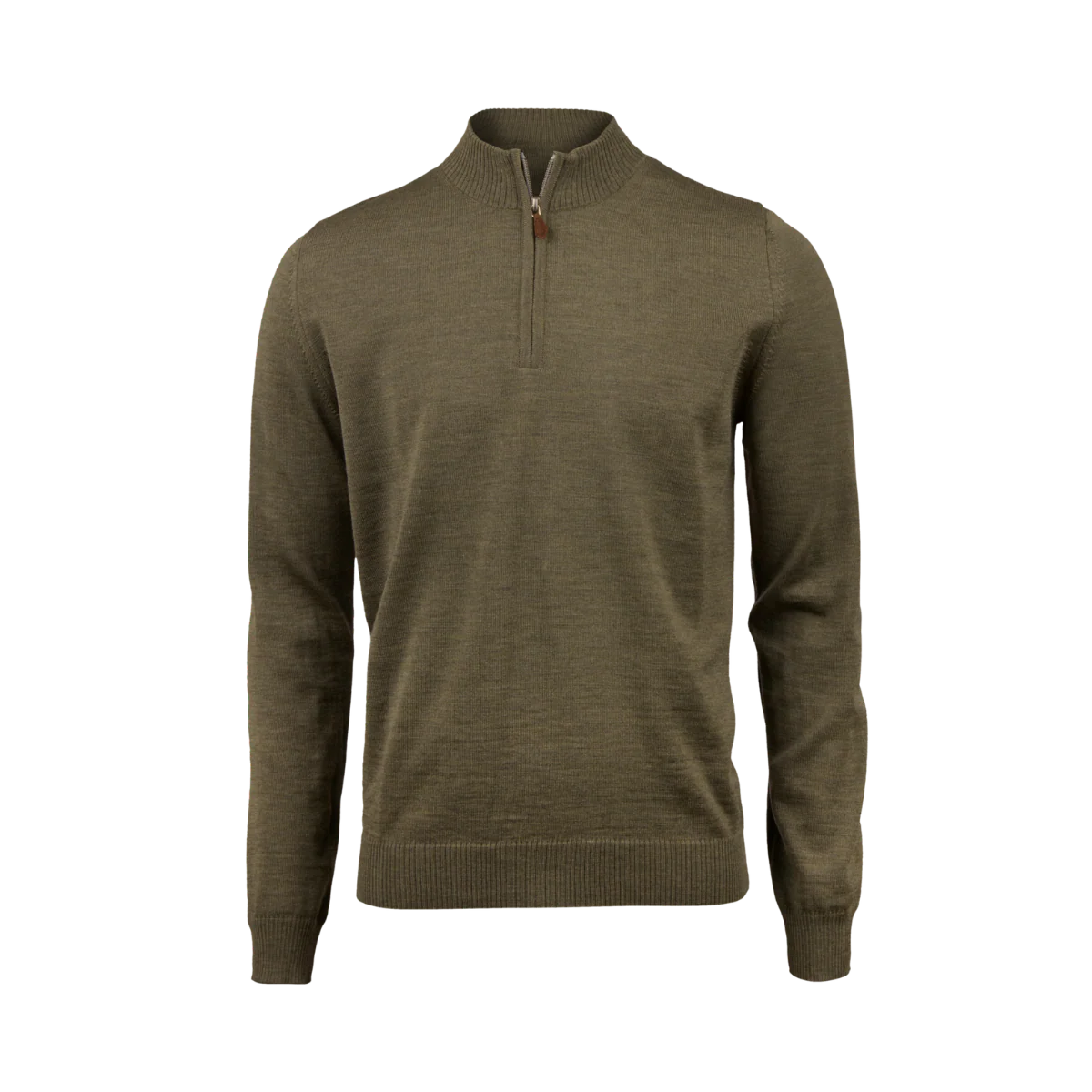 SWEATER KNITTED HALF ZIP MERINO WOOL