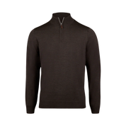 SWEATER KNITTED HALF ZIP MERINO WOOL