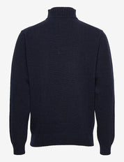 ESSENTIAL LAMBSWOOL HALF ZIP KNITTED JUMPER