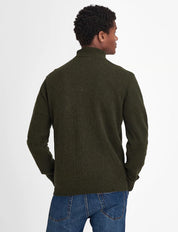 ESSENTIAL LAMBSWOOL HALF ZIP KNITTED JUMPER