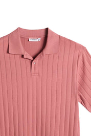 SIMON STRIPE POLO E195 WITHERED ROSE