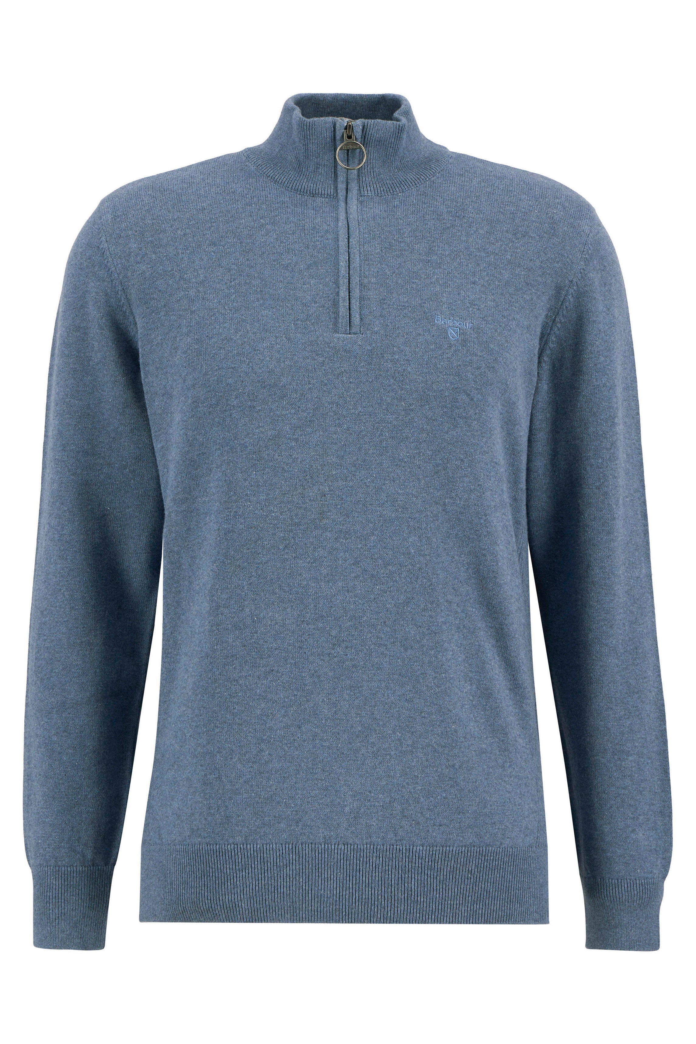 COTTON QUARTER-ZIP JUMPER