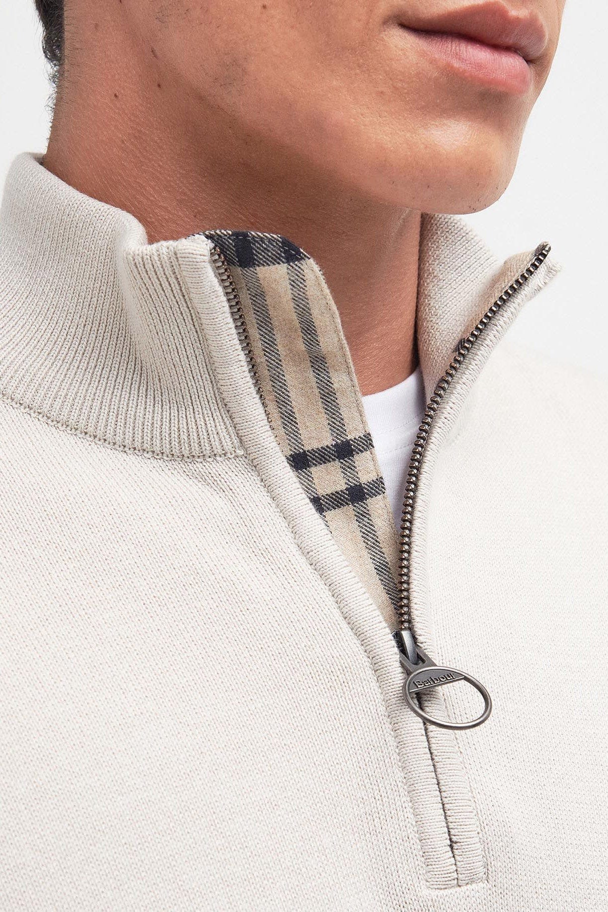 COTTON QUARTER-ZIP JUMPER