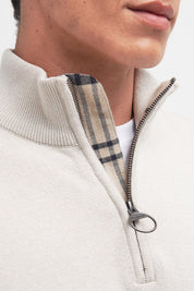 COTTON QUARTER-ZIP JUMPER