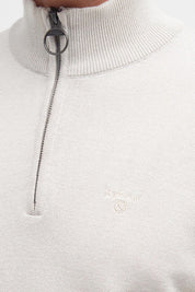 COTTON QUARTER-ZIP JUMPER