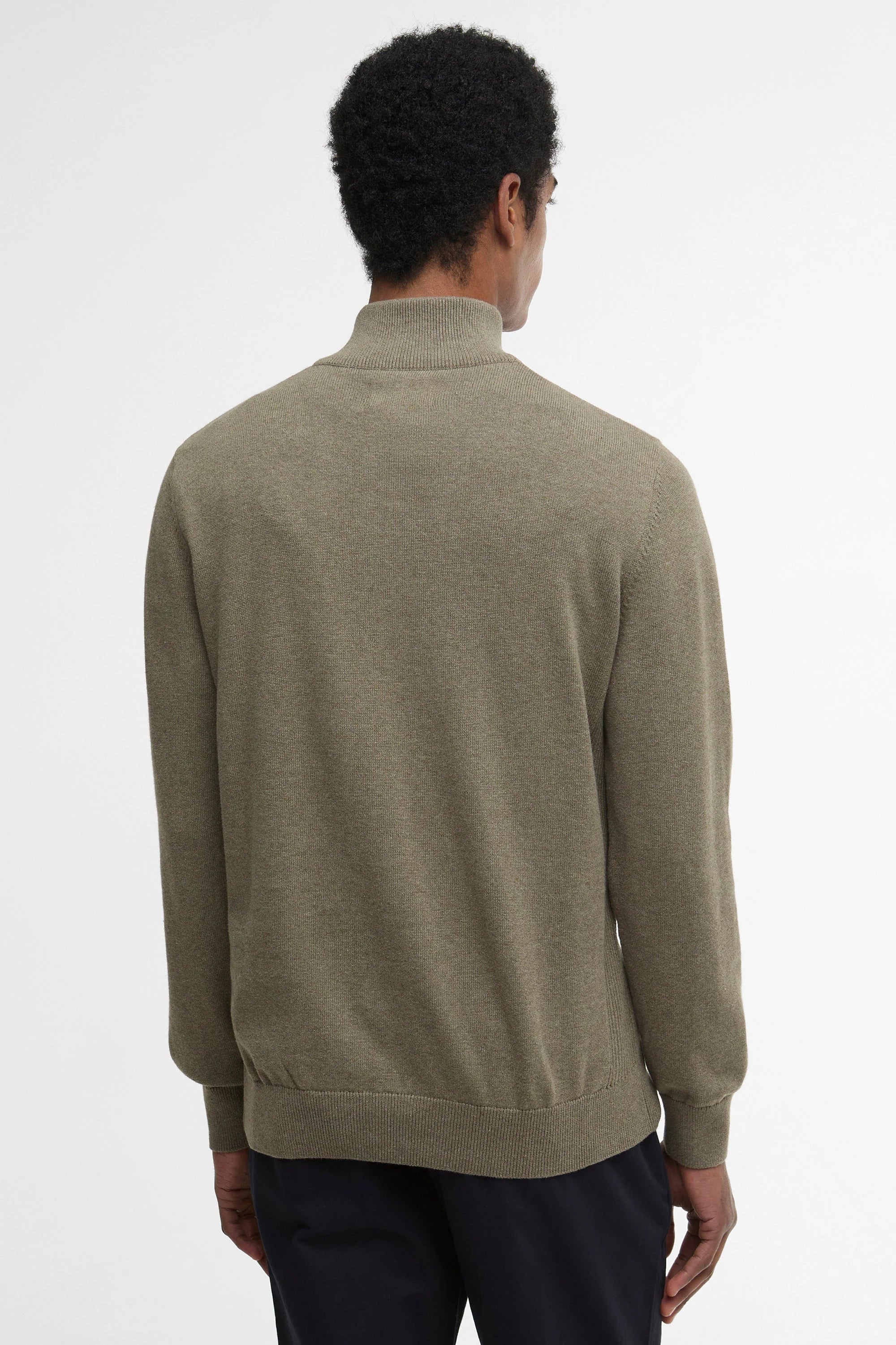 COTTON QUARTER-ZIP JUMPER