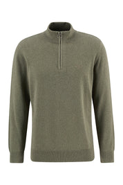 COTTON QUARTER-ZIP JUMPER