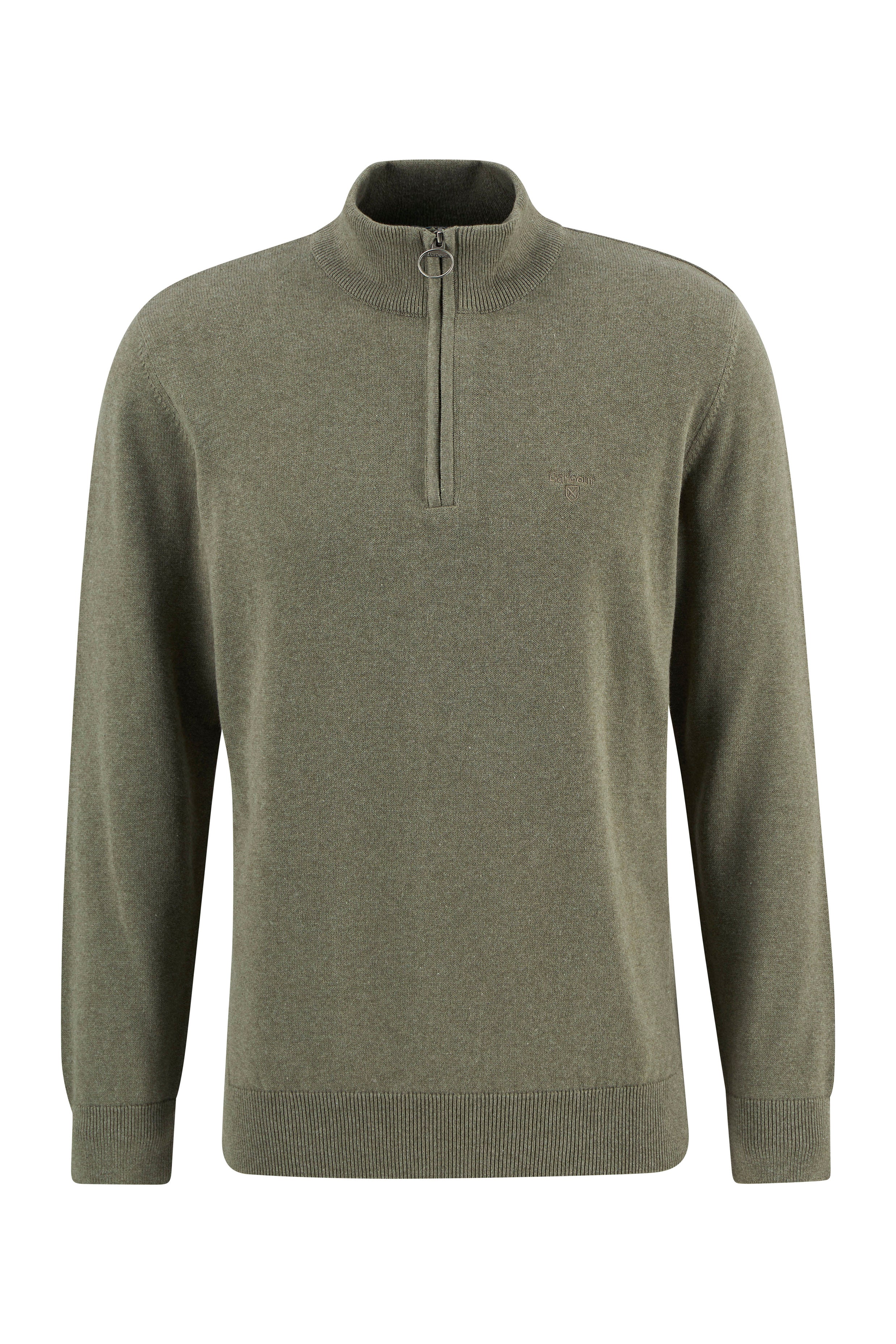 COTTON QUARTER-ZIP JUMPER