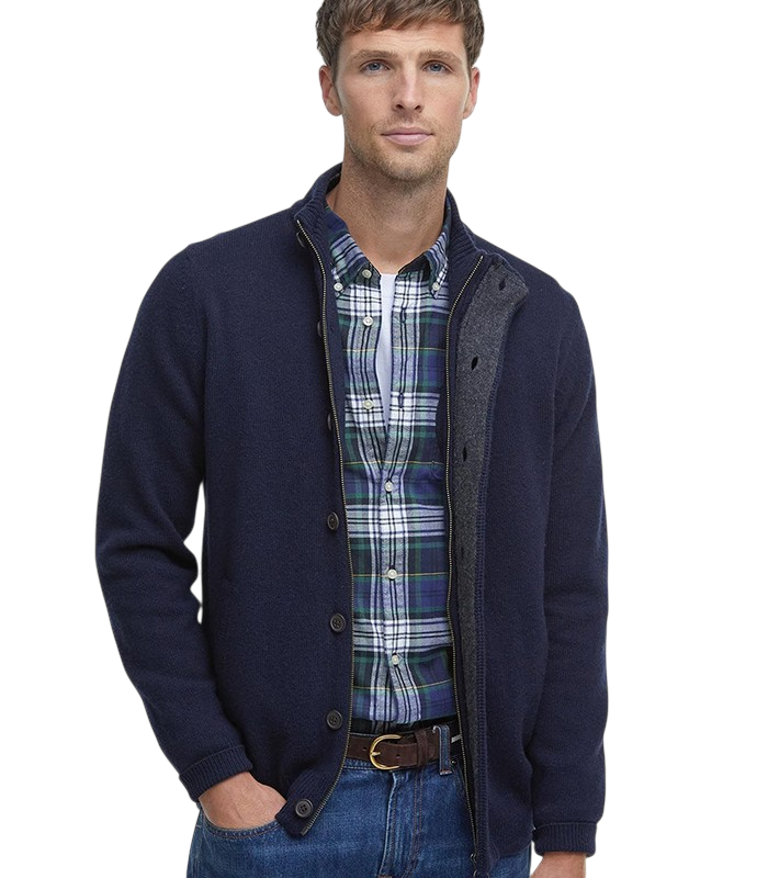 BARBOUR - ESSENTIAL PATCH ZIP THROUGH CARDIGAN