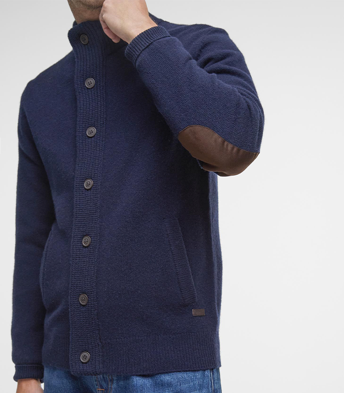 BARBOUR - ESSENTIAL PATCH ZIP THROUGH CARDIGAN