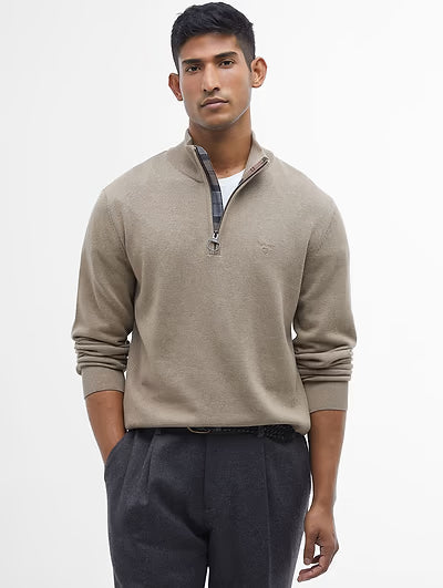 COTTON QUARTER-ZIP JUMPER