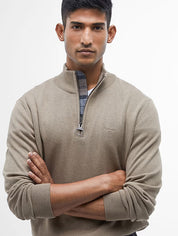 COTTON QUARTER-ZIP JUMPER
