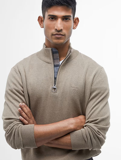 COTTON QUARTER-ZIP JUMPER