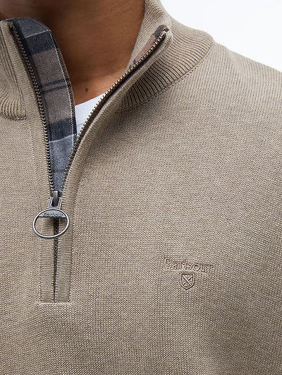 COTTON QUARTER-ZIP JUMPER