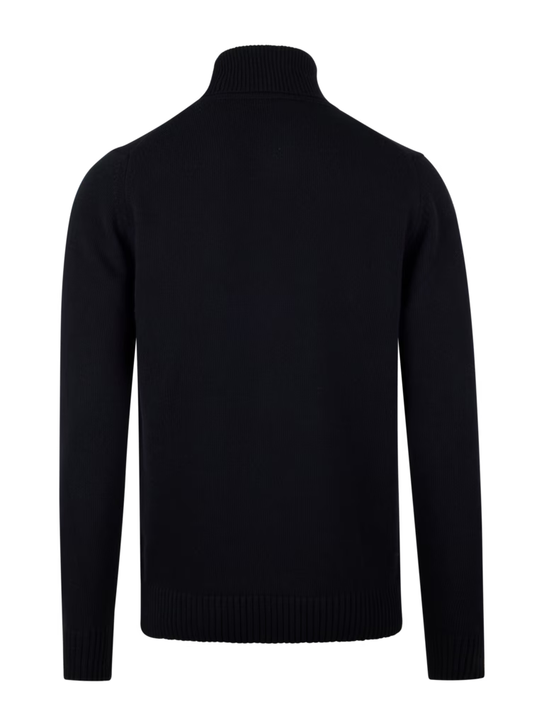 SWEATER KNITTED ROLLNECK CARDED MERINO WOOL