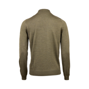 SWEATER KNITTED HALF ZIP MERINO WOOL