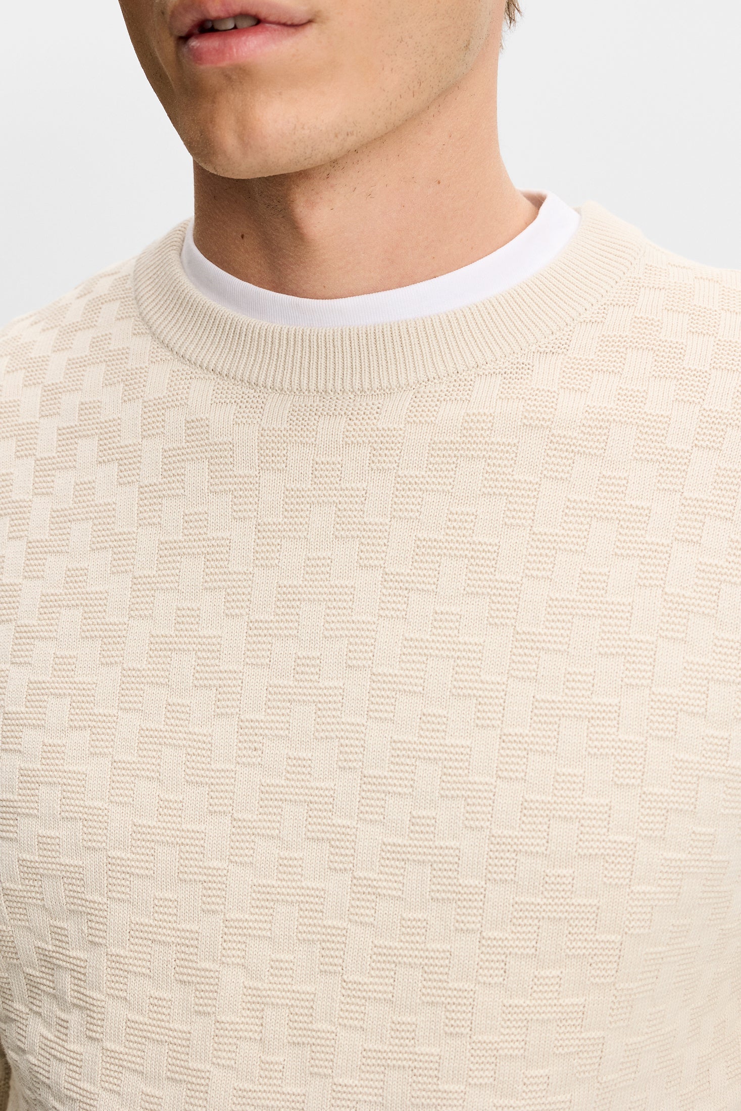 ARTHUR KNIT ORG COTTON U029 MOONBEAM