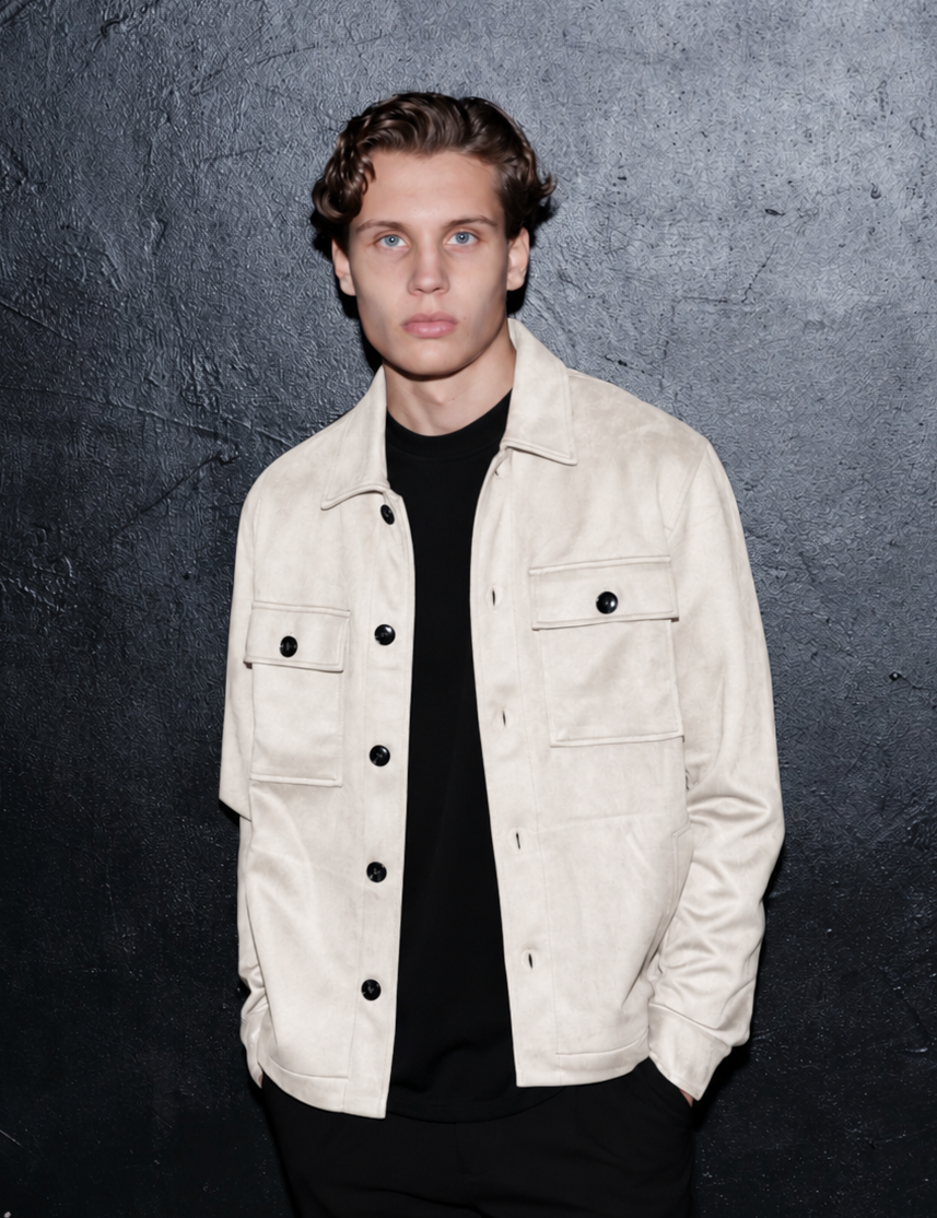 DENKI OVERSHIRT 04 CREAM WHITE