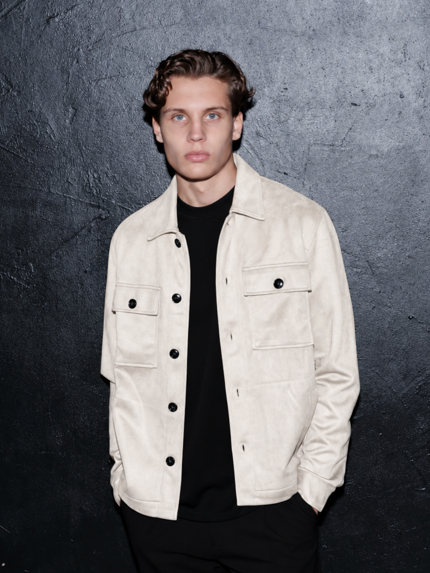 DENKI OVERSHIRT 04 CREAM WHITE
