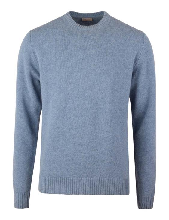 SWEATER KNITTED CREW NECK CARDED MERINO WOOL