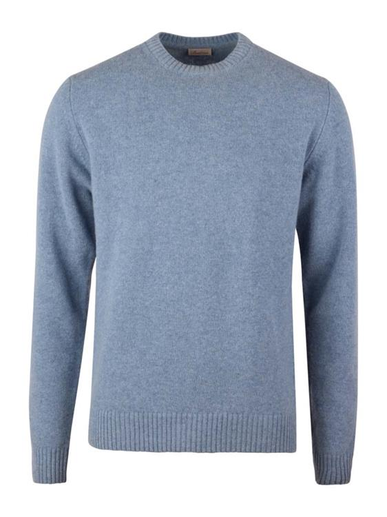 SWEATER KNITTED CREW NECK CARDED MERINO WOOL