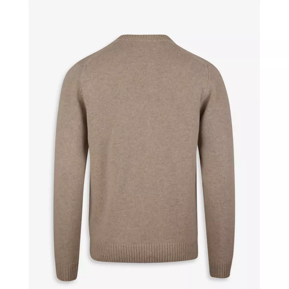 SWEATER KNITTED CREW NECK CARDED MERINO WOOL