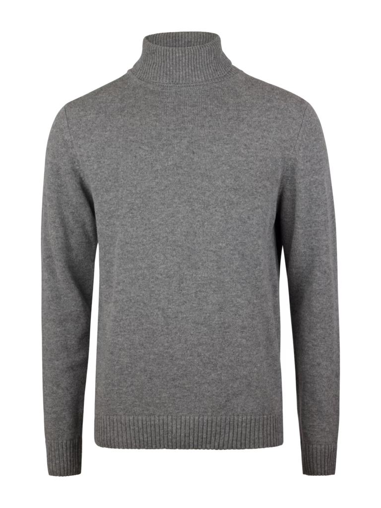 SWEATER KNITTED ROLLNECK CARDED MERINO WOOL