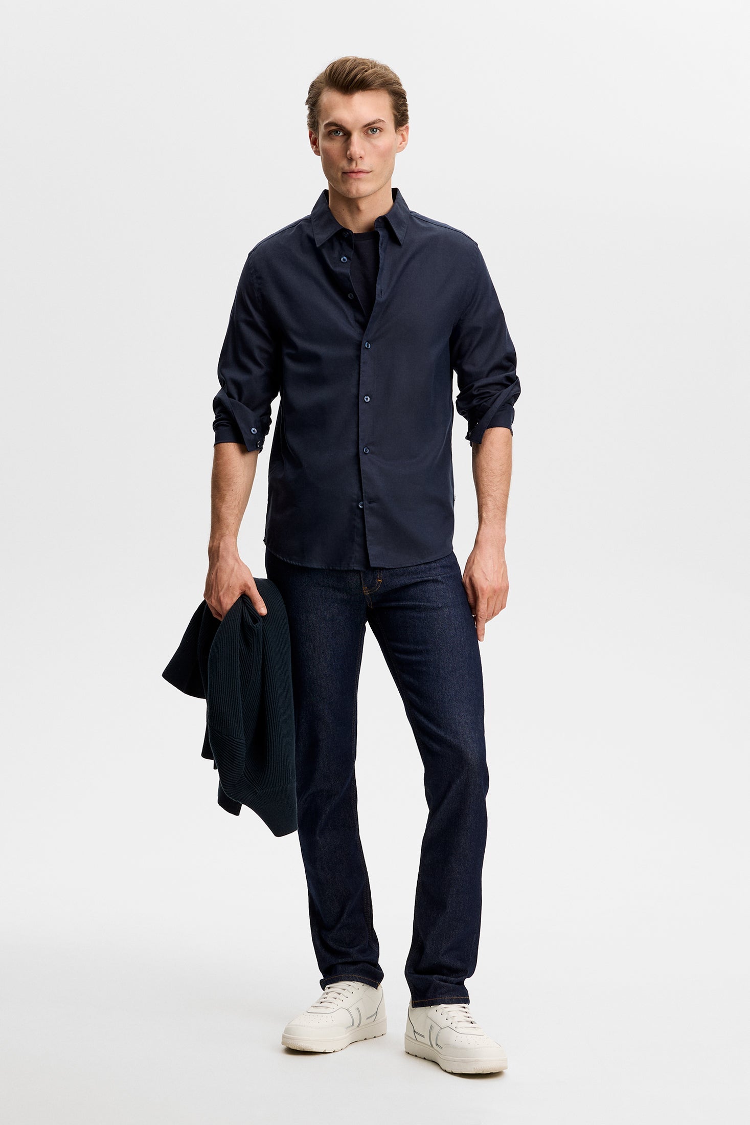 JAX RINSED SLIM JEANS DARK BLUE 6677
