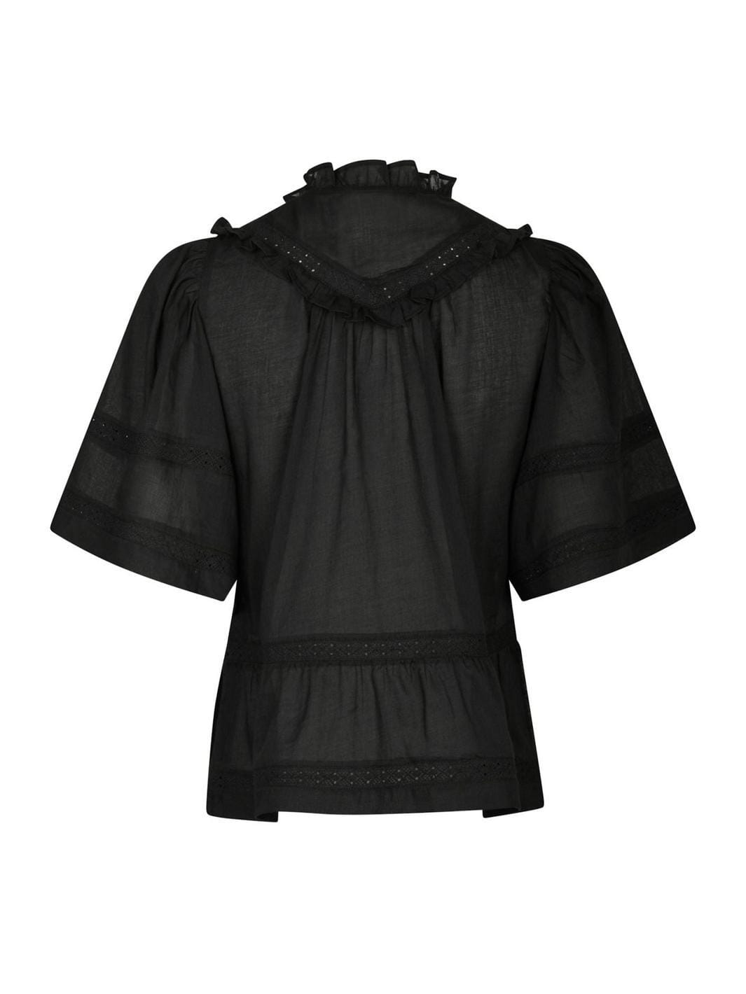 Evienne S Voile Top - 100 BLACK