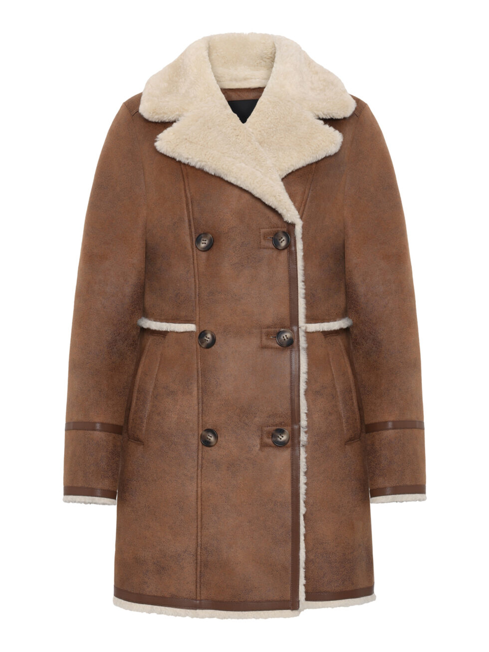 DEBBIE COAT FAUX SUEDE SHEARLING