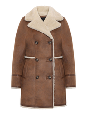 DEBBIE COAT FAUX SUEDE SHEARLING
