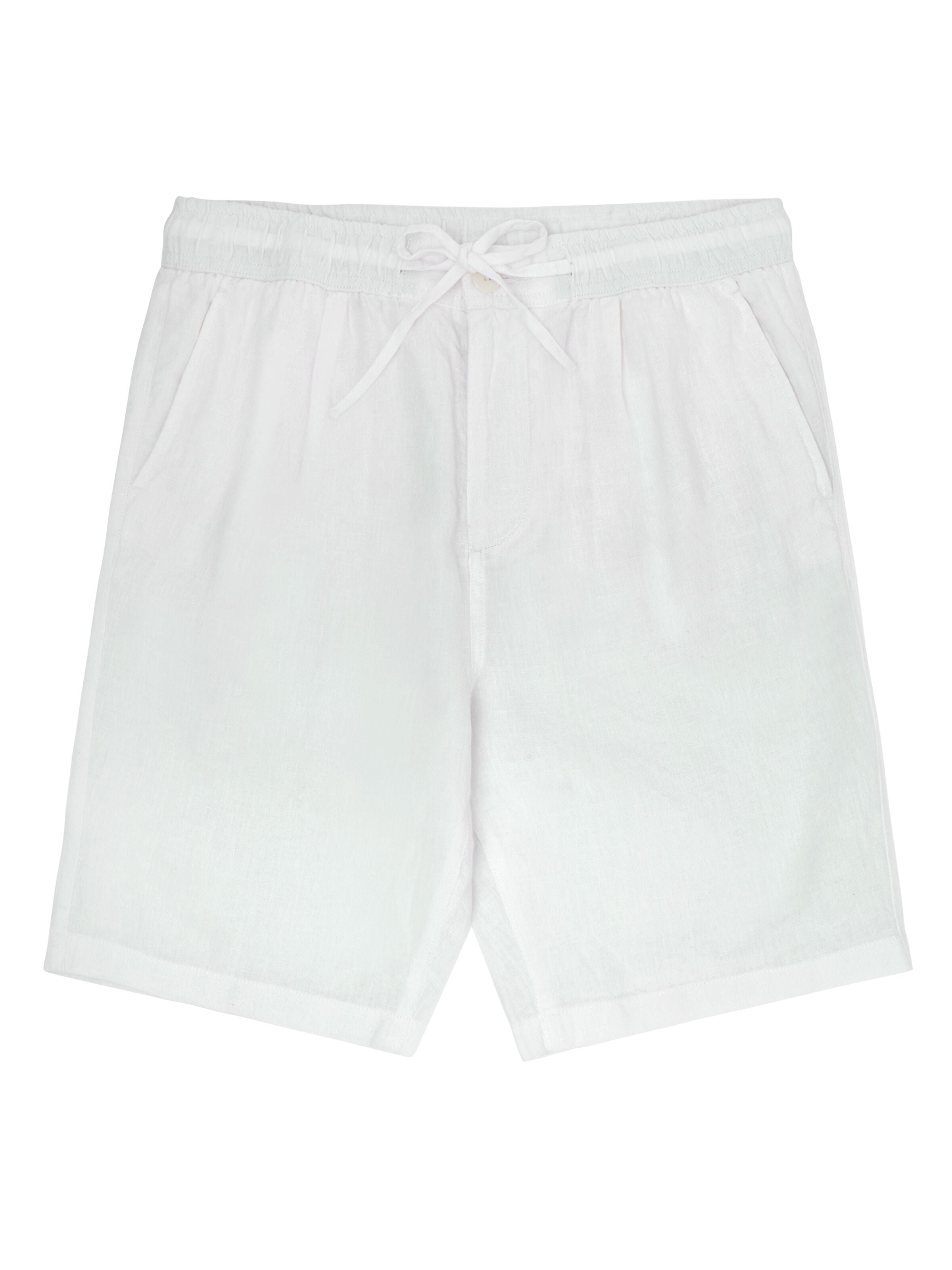 Knowledge Cotton Apparel Fig Loose Linen Shorts 1010 Bright White