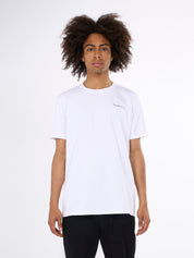 Knowledge Cotton Apparel Regular Trademark Chest Print T-shirt 1010 Bright White