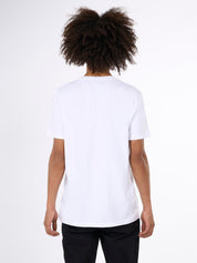 Knowledge Cotton Apparel Regular Trademark Chest Print T-shirt 1010 Bright White