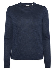 Knowledge Cotton Apparel Crew Neck Knit Tencel 1001 Total Eclipse