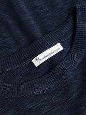 Knowledge Cotton Apparel Crew Neck Knit Tencel 1001 Total Eclipse