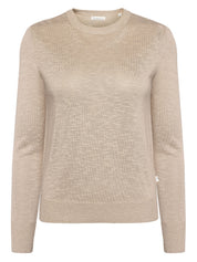 Knowledge Cotton Apparel Crew Neck Knit Tencel 1228 Light Feather Gray