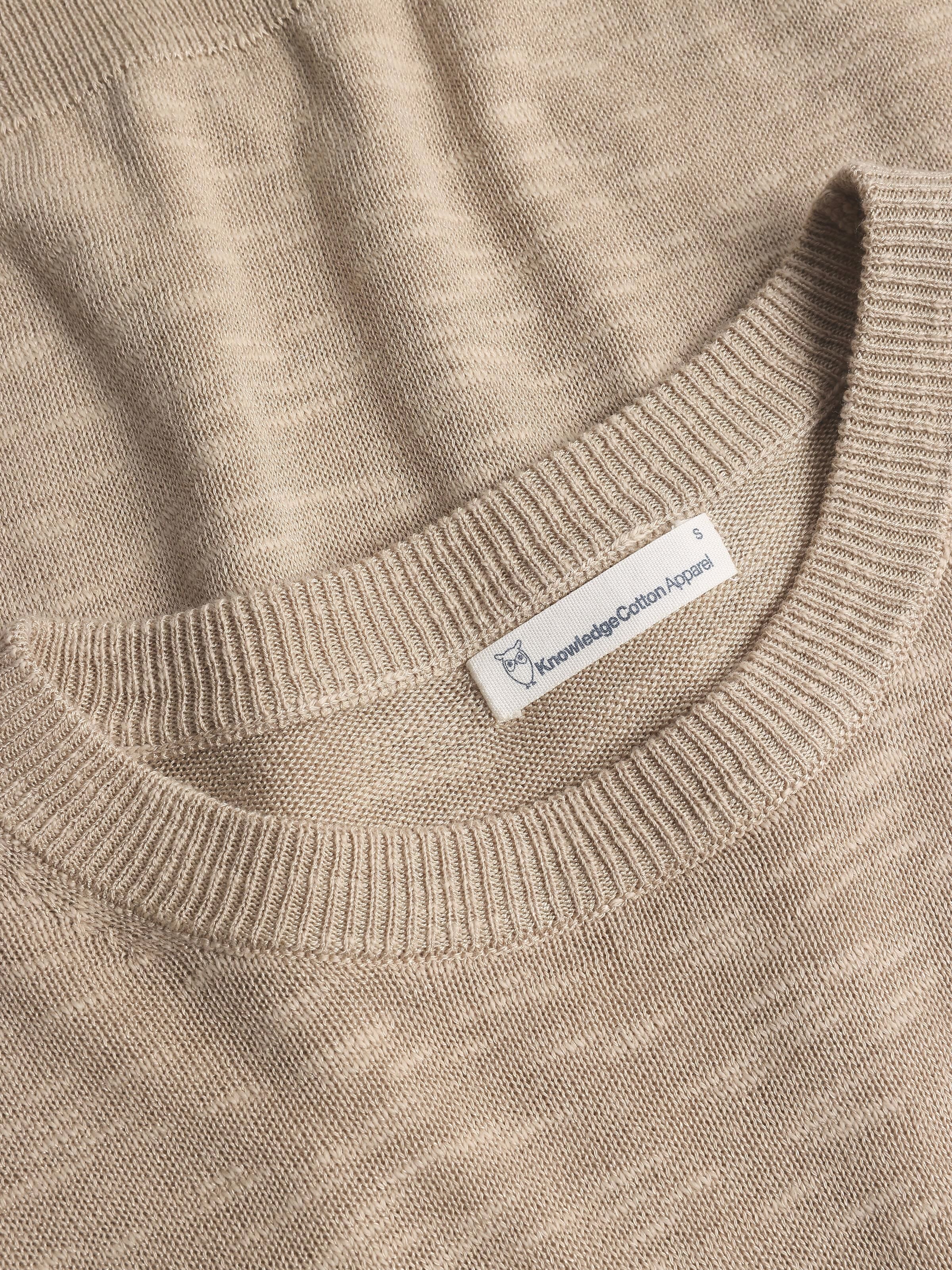 Knowledge Cotton Apparel Crew Neck Knit Tencel 1228 Light Feather Gray