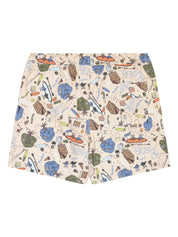 Knowledge Cotton Apparel Stretch AOP Swimshorts 9933 Creme