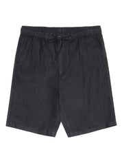 Knowledge Cotton Apparel Fig Loose Linen Shorts 1300 Black Jet