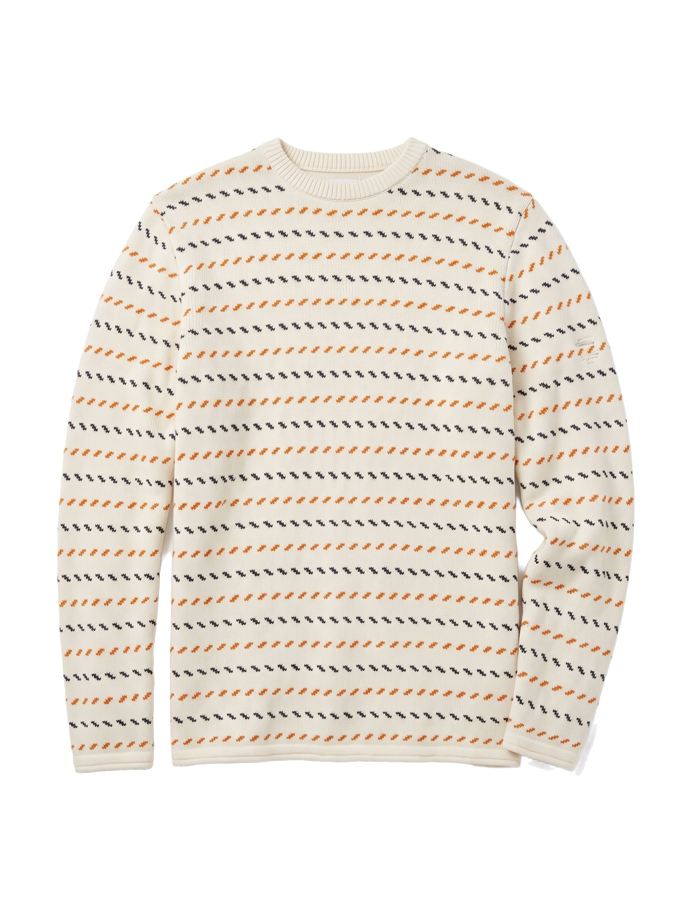 Knowledge Cotton Apparel Organic Cotton Jacquard Knit 1387 Egret