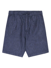 Knowledge Cotton Apparel Fig Loose Linen Shorts 1450 Yarndyed Total Eclipse