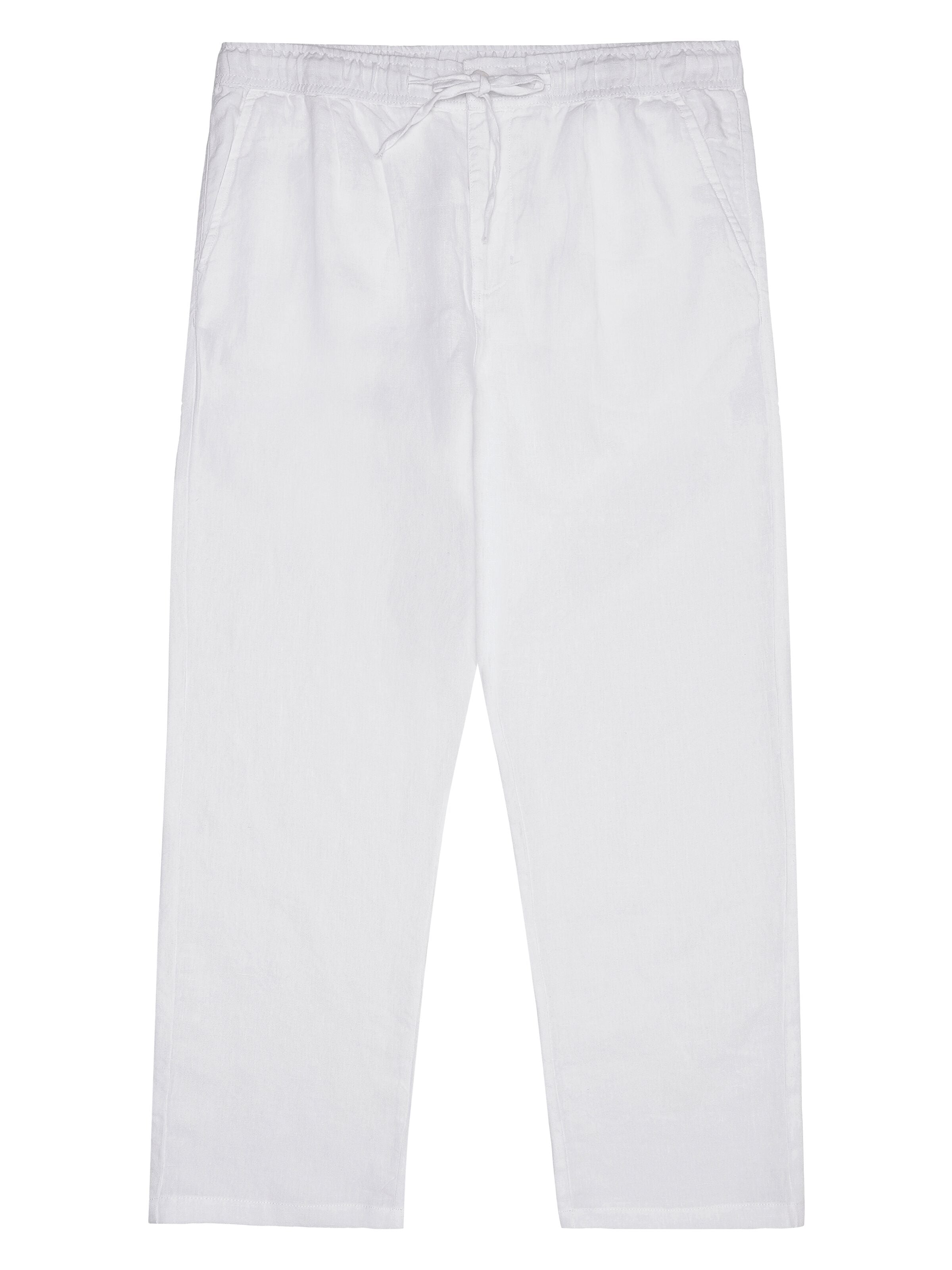 Knowledge Cotton Apparel Fig Loose Linen Pants 1010 Bright White